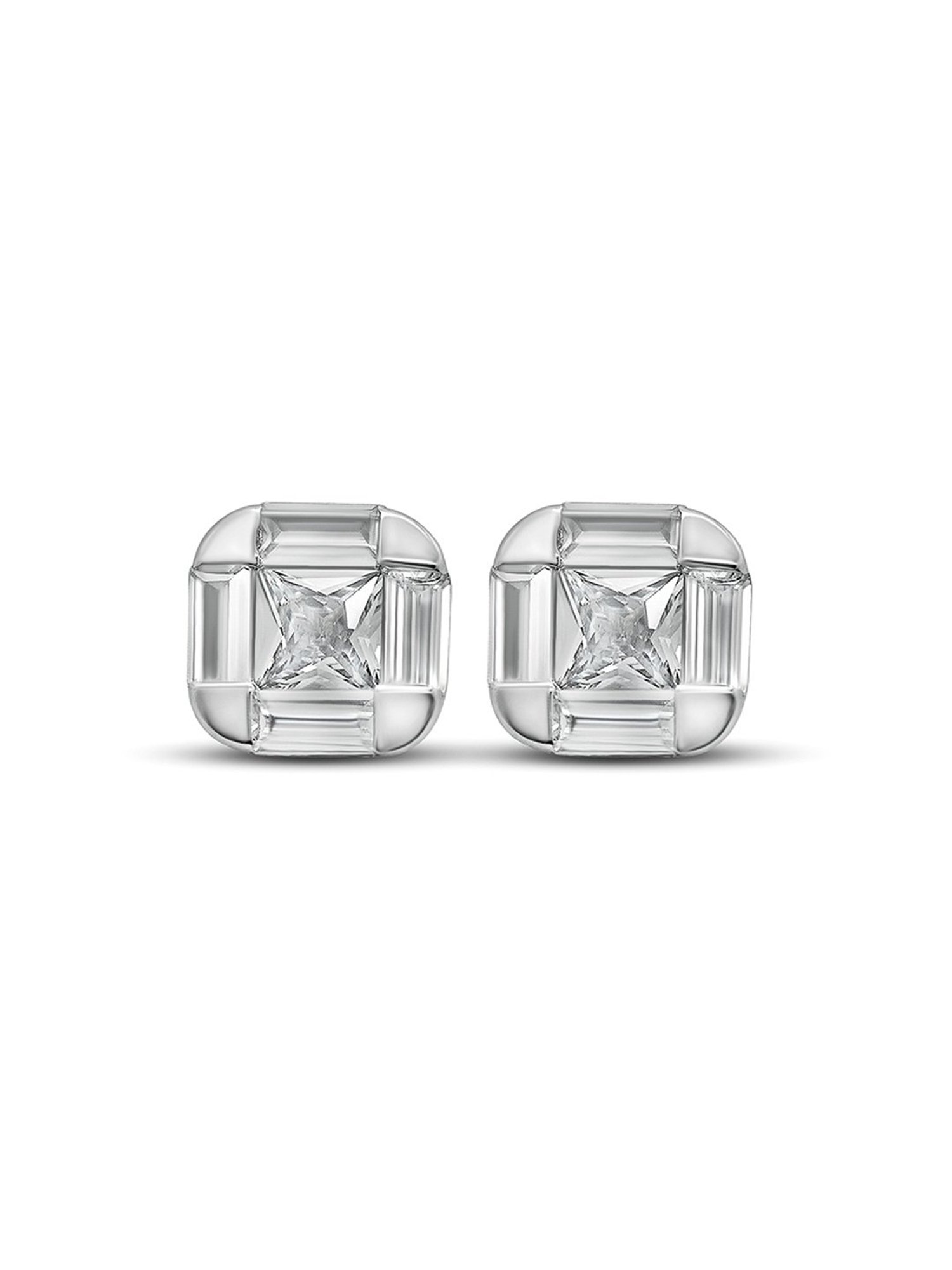 Silberry 92.5 Sterling Silver Harmonic Stud Earring for Women