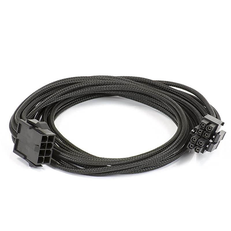 Power Supply Sleeved Cable 24PIN 8PIN 4+4 MB 8PIN 6+2 PCIE Extension Cable Kit 500mm LengthBlack