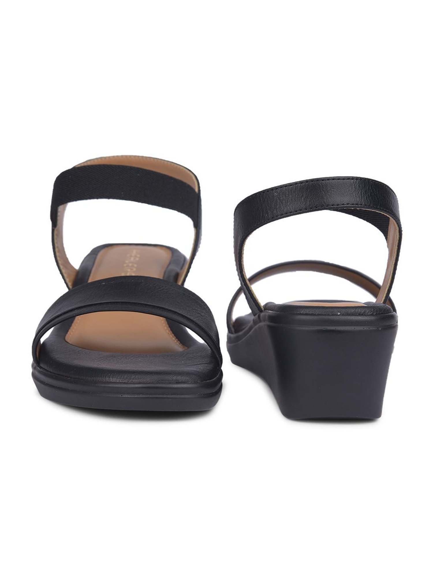 Healers by Liberty Women's Black Ankle Strap Wedges