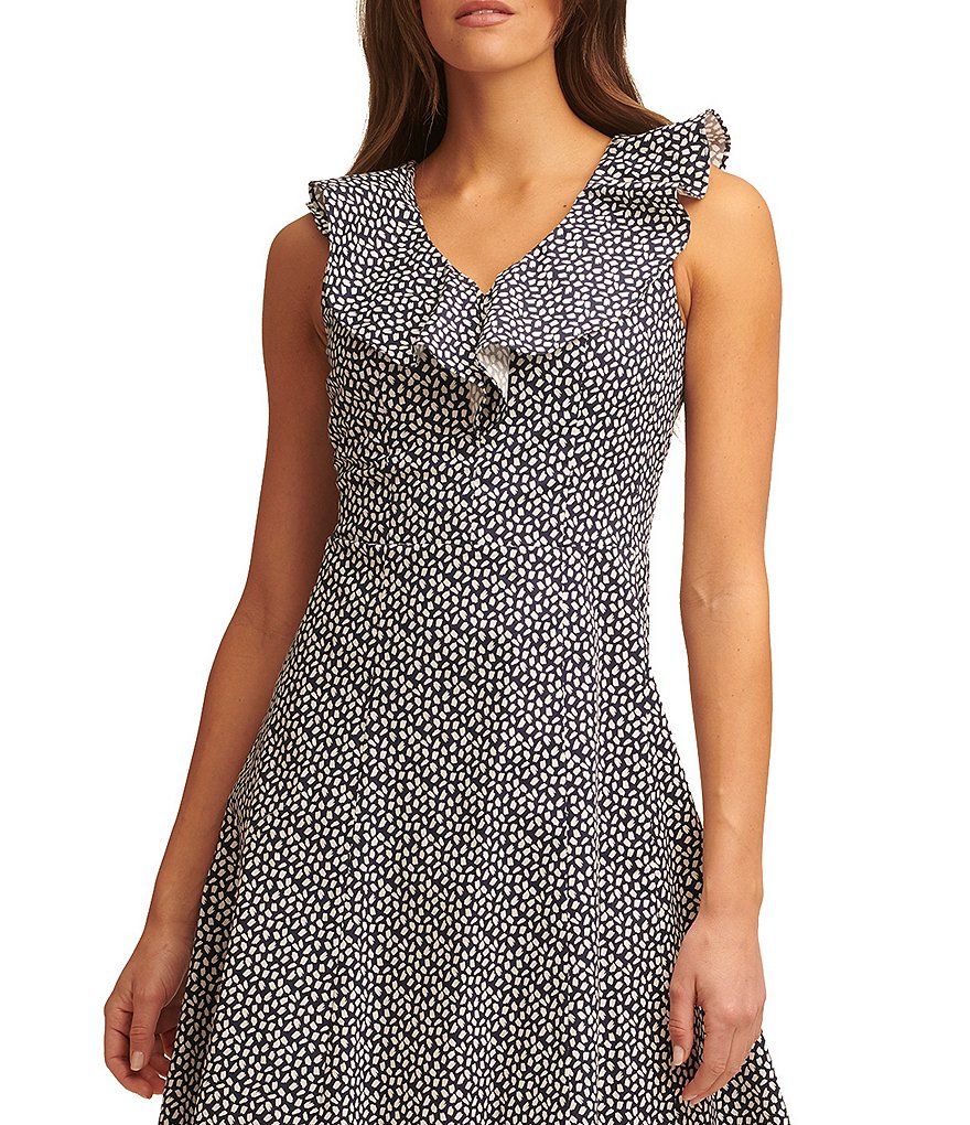 Eliza J Mock Halter High Neck Tiered Midi Dress