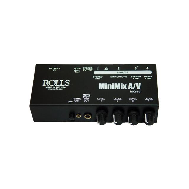 Rolls MX56C MiniMix A/V Battery Powered Mixer