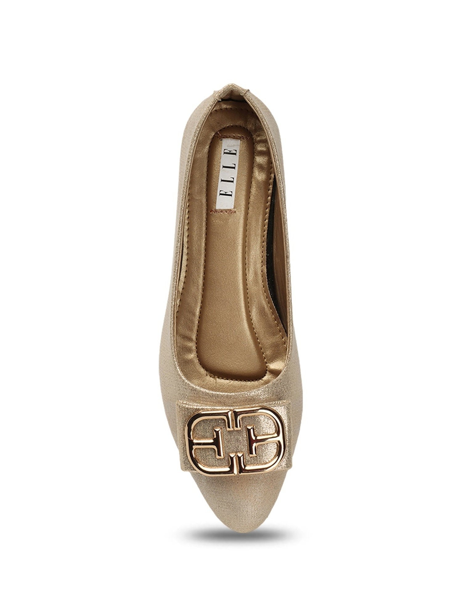 Elle Women's Gold Flat Ballets