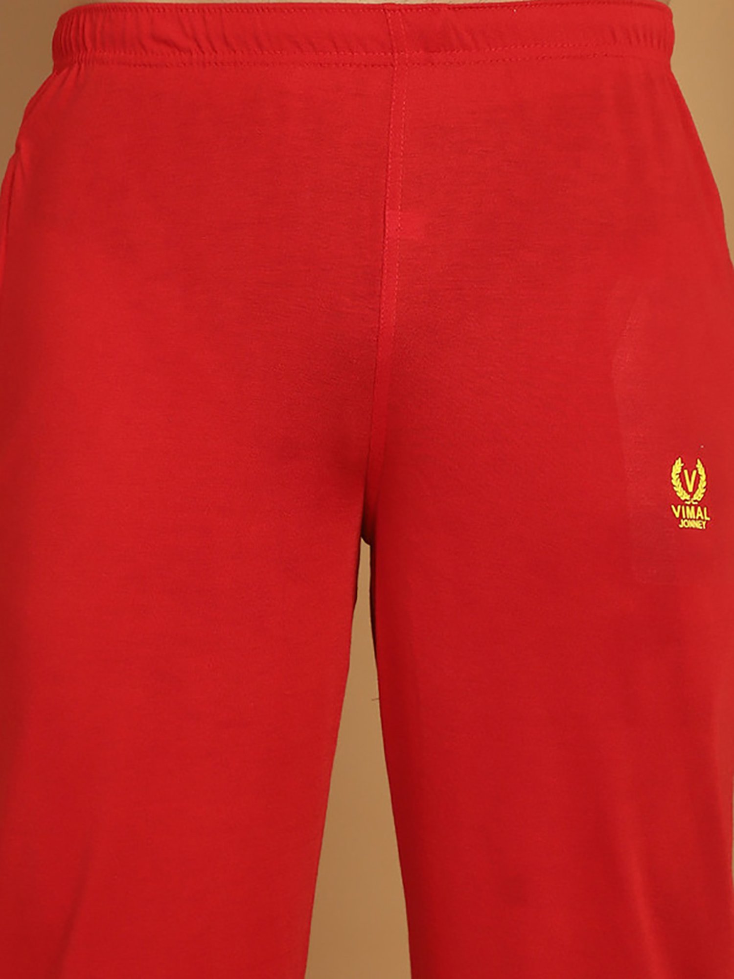 Vimal Jonney Red Regular Fit Printed T-Shirt & Trackpants Set