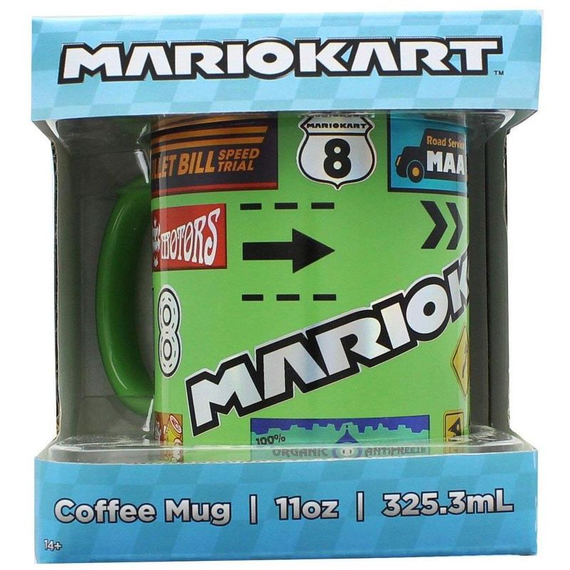 Just Funky Mario Kart 11oz Foil Print Decal Coffee Mug