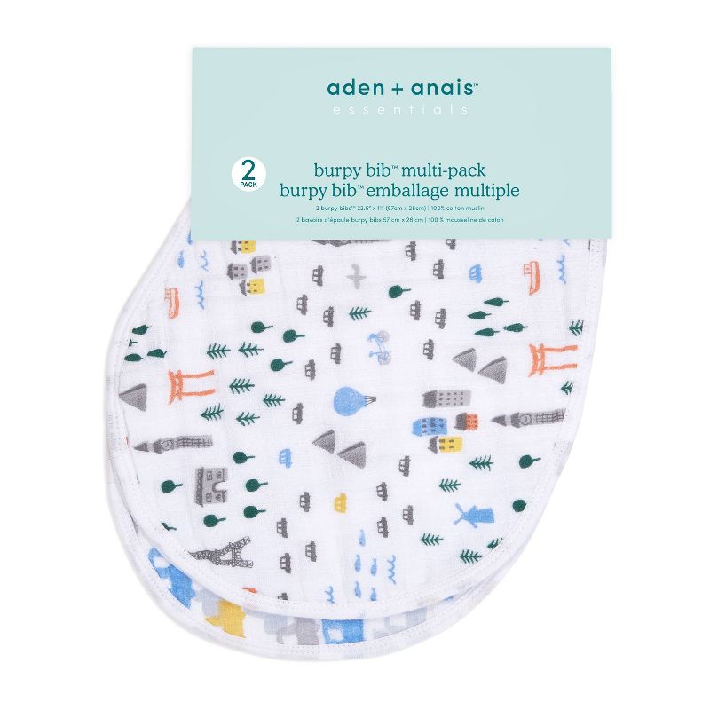 aden by aden + anais 2pk Essentials Bib - Little Big World