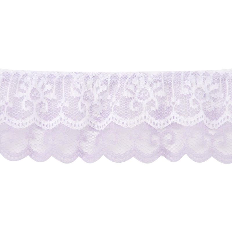 Simplicity 2 Tiered Ruffle Lace 2"X10yd-Lavender & White