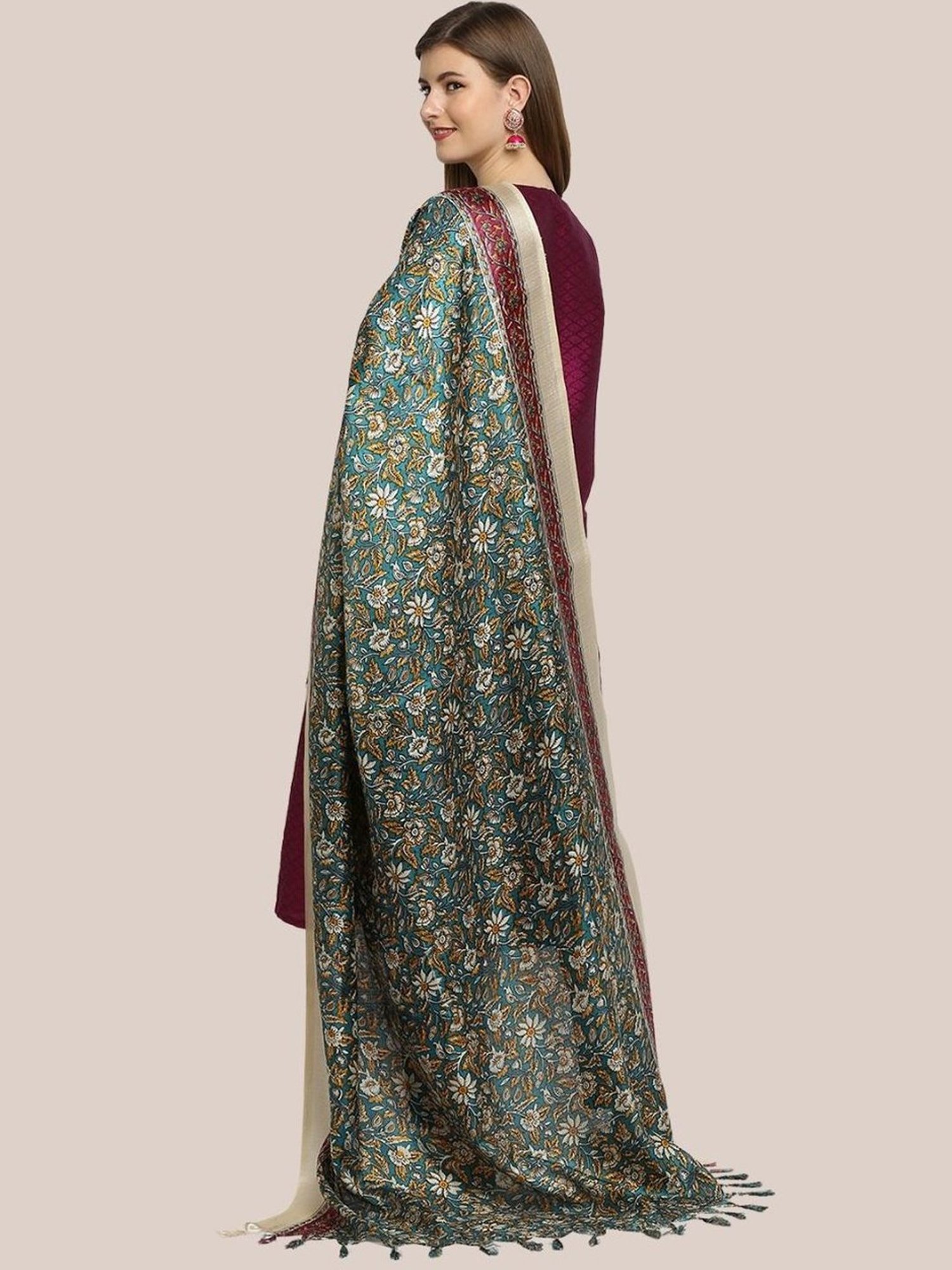 Stylum Red Plain Dupatta
