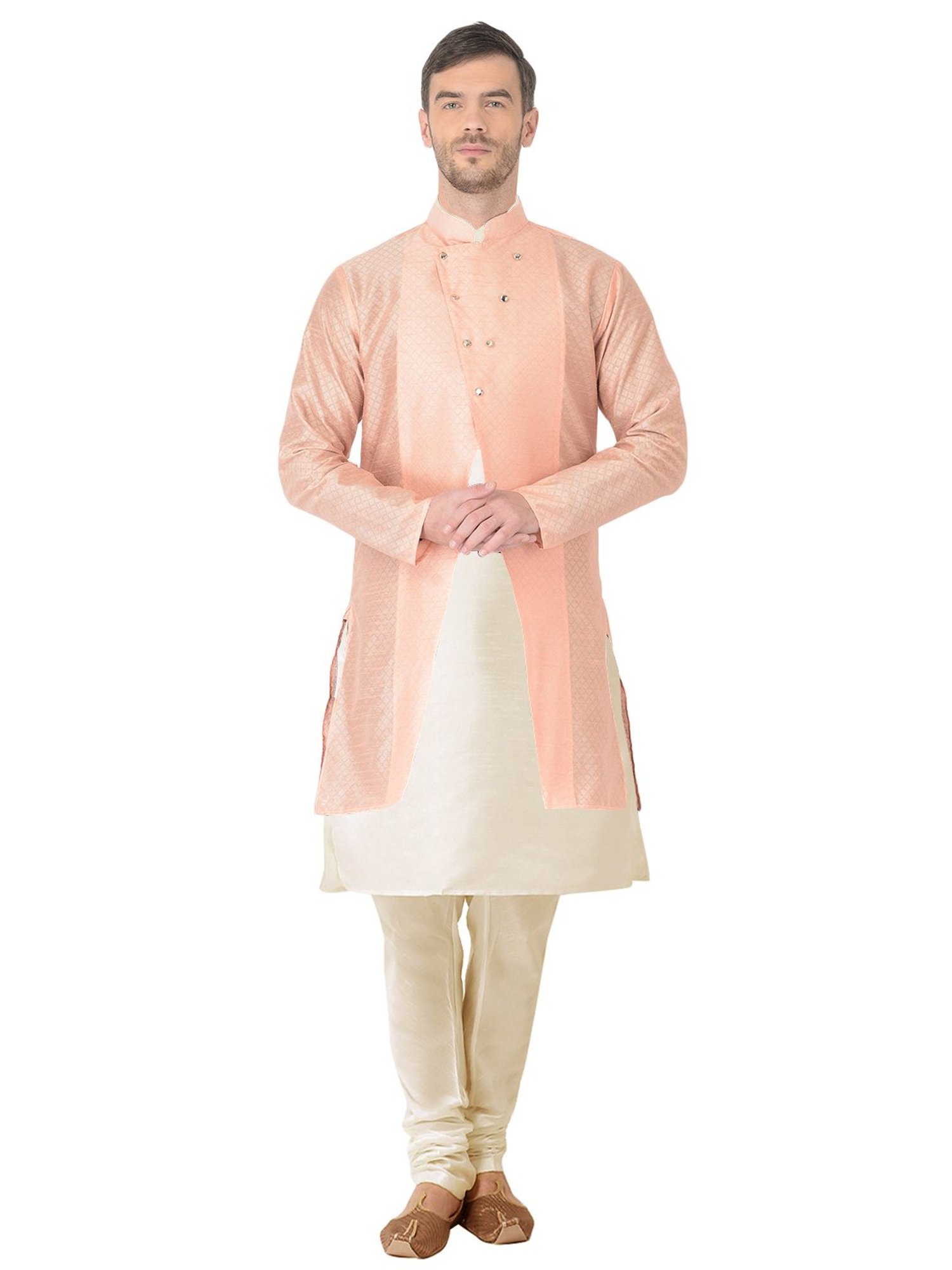 SG RAJASAHAB Multi Regular Fit Self Pattern Kurta Set