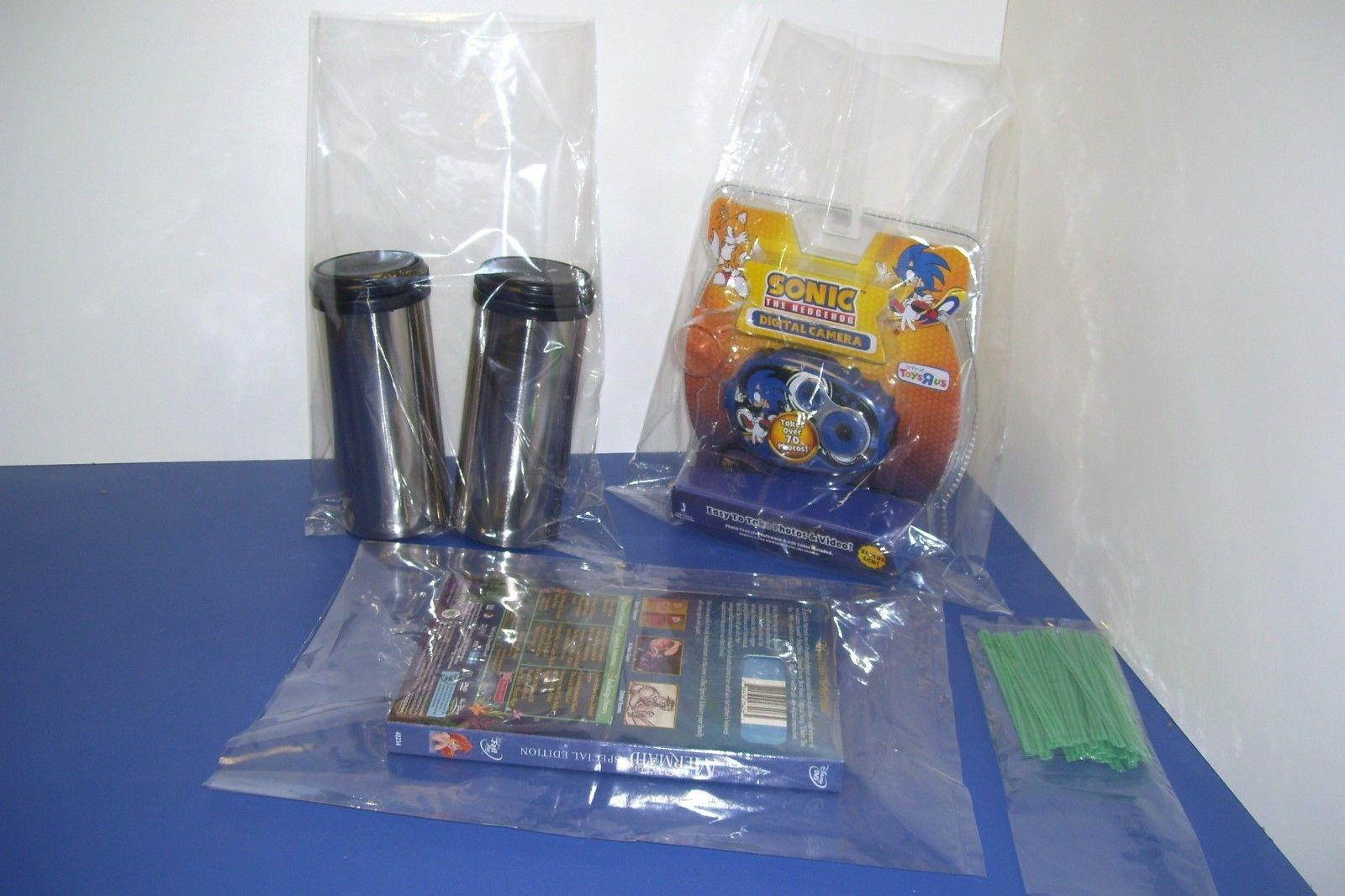 200 CLEAR 10 x 10 POLY BAGS PLASTIC LAY FLAT OPEN TOP PACKING ULINE BEST 1 MIL