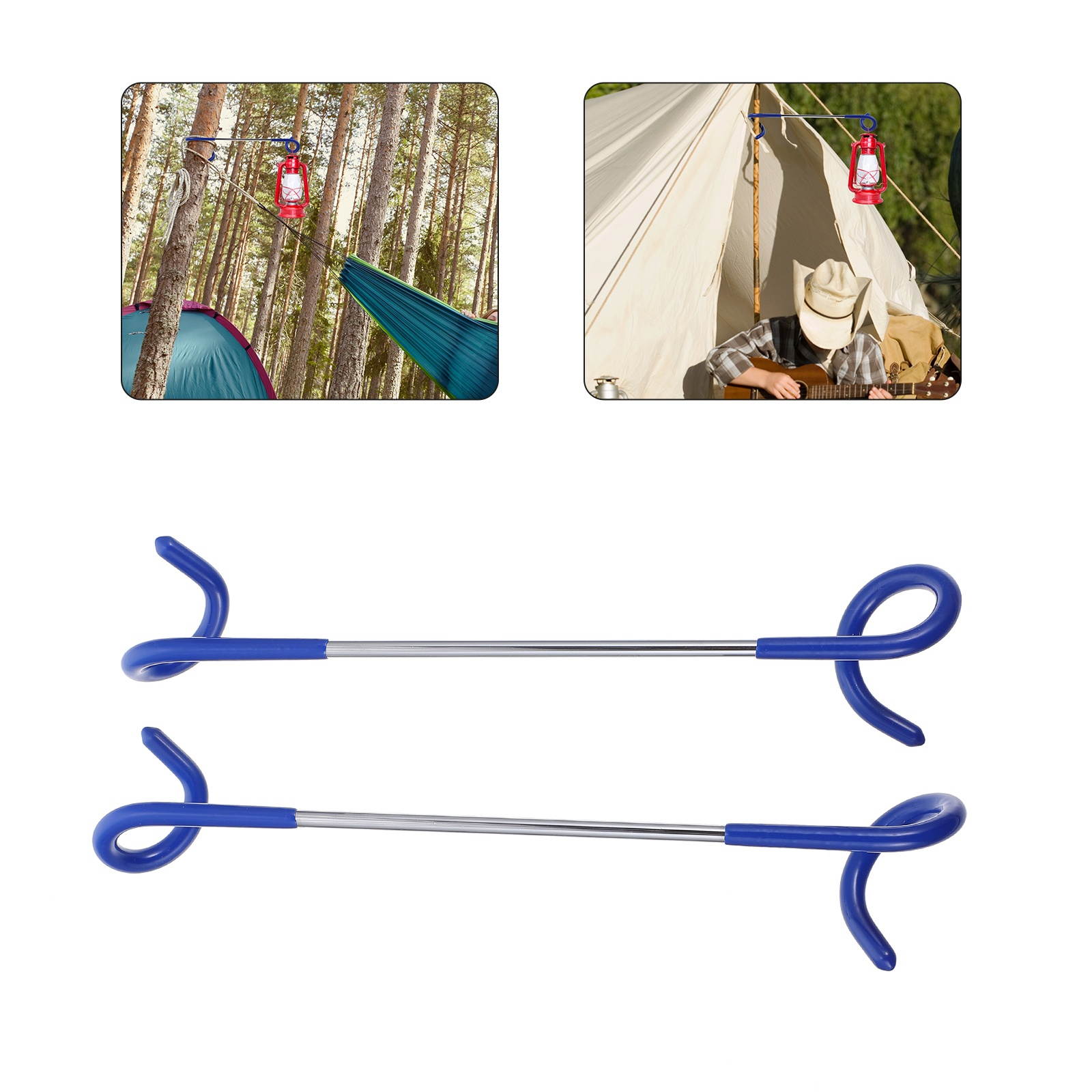 2pcs Light Hooks Durable Good Useful Fine Spiral Lamp Hanger Tent Lamp Hooks Camping Light Hooks