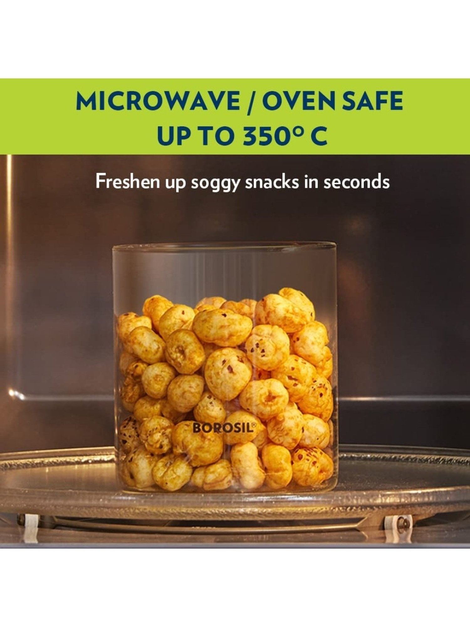 Borosil Transparent Glass Jar & Container (1200ml)