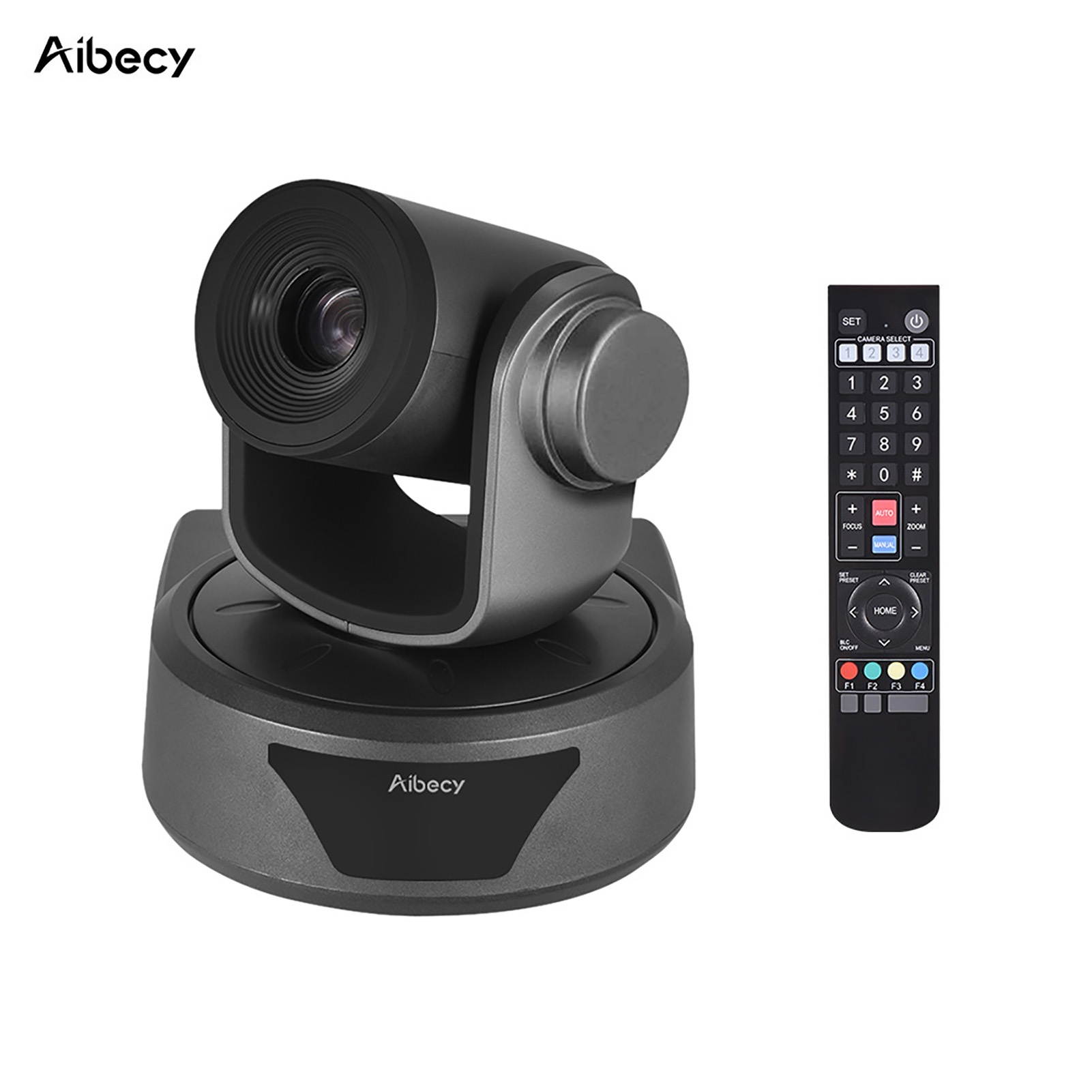 Aibecy Video Conference Camera Webcam 10X Optional Zoom Full HD 1080P Cam 52 Degree Wide Viewing Auto Focus with USB3.0 HD CVBS Interface Remote Control for Business Meetings Rooms Recording Training