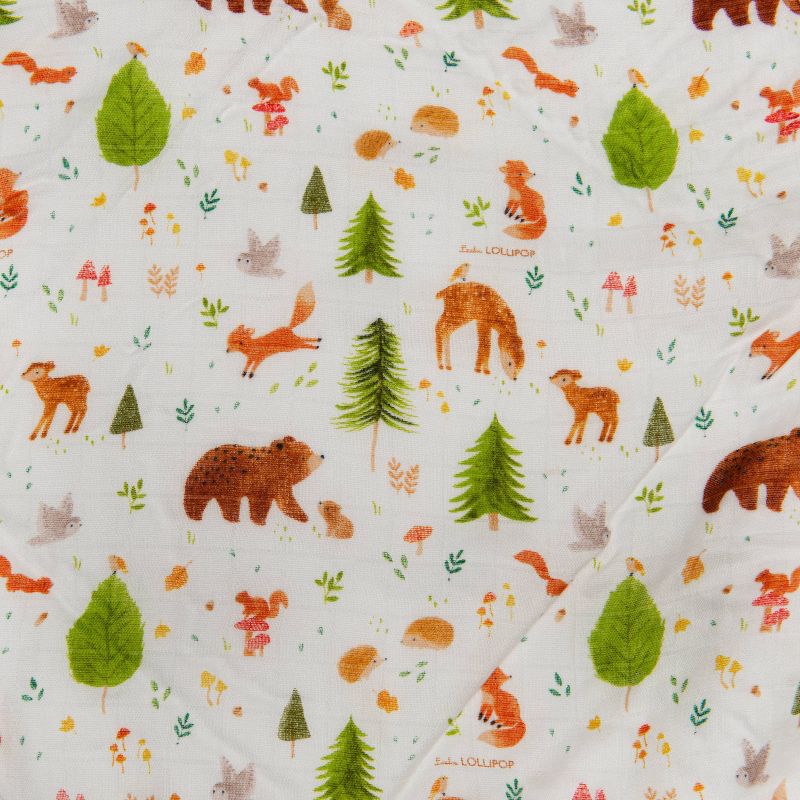Loulou Lollipop Muslin Swaddle Blanket - Forest Friends
