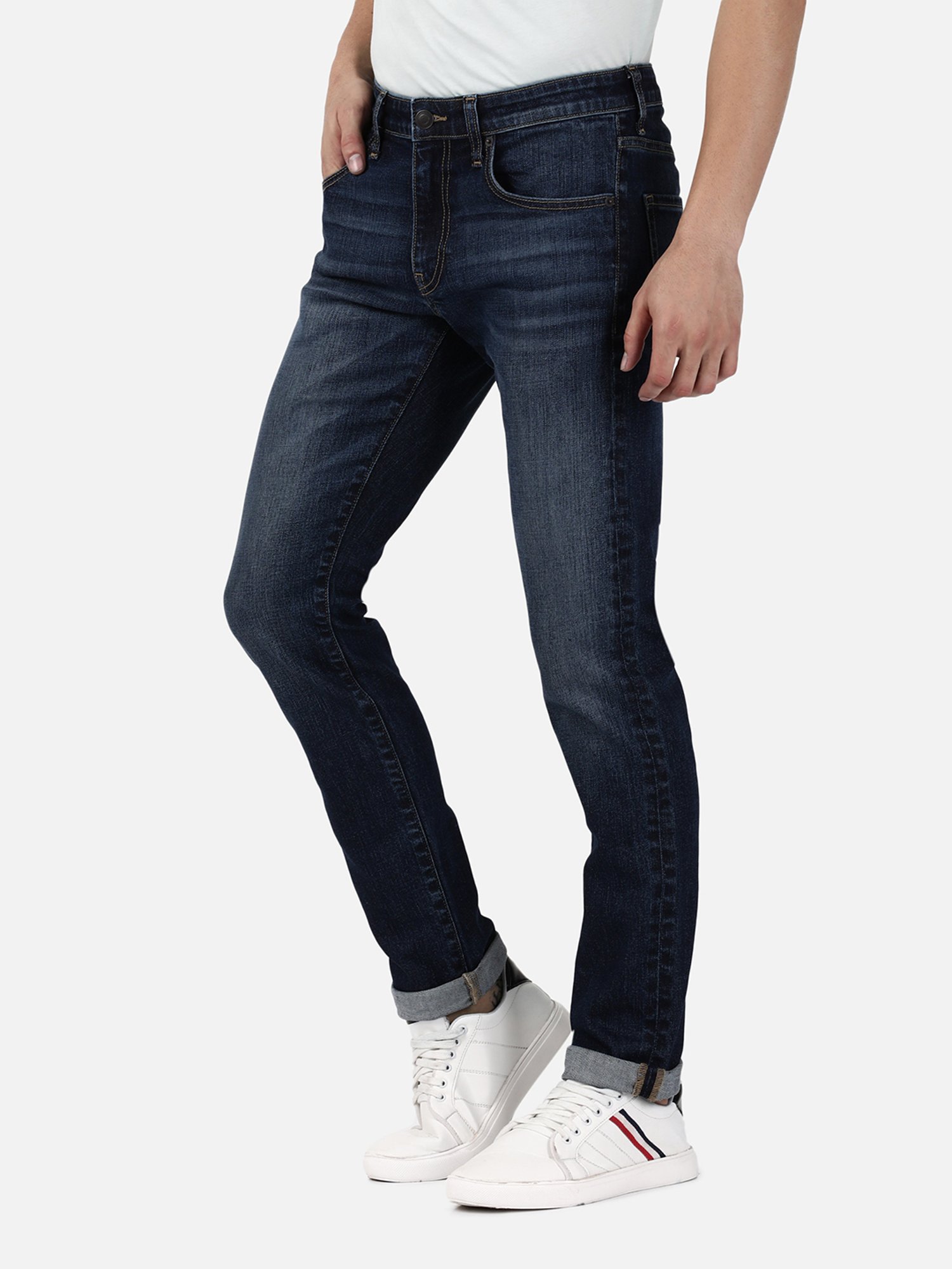 Passion Blue Slim Fit Lightly Washed Jeans