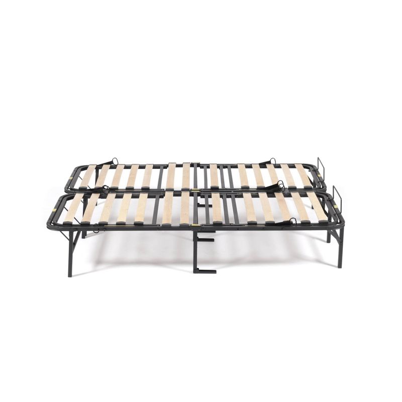 California King Wooden Slat Adjustable Head and Foot Bed Base Black - PragmaBed