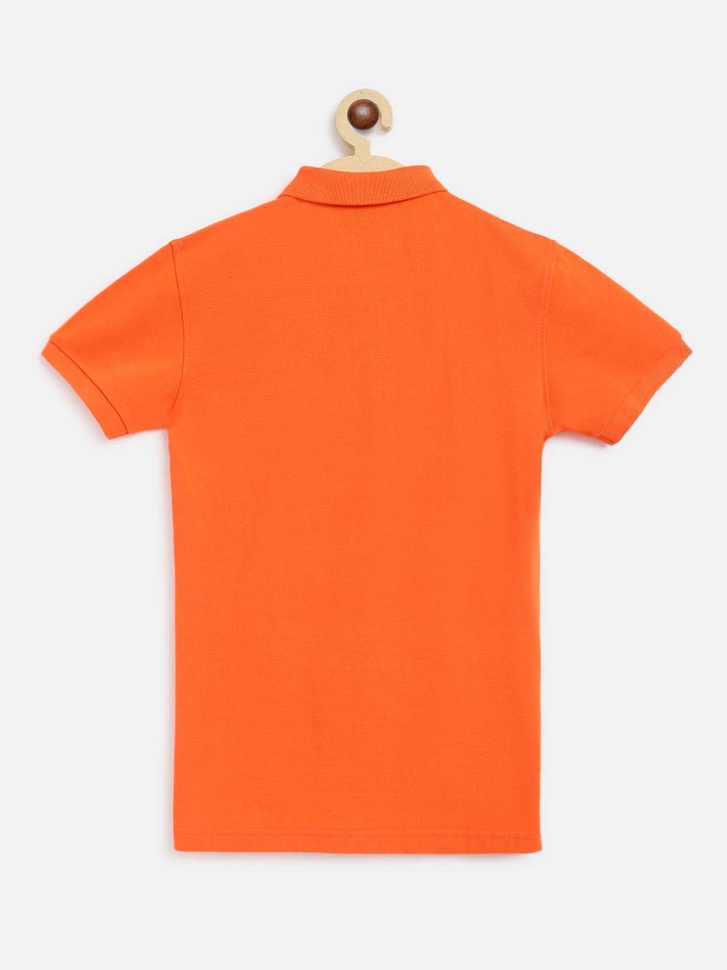 Li'l Tomatoes Kids Orange Solid Polo T-Shirt