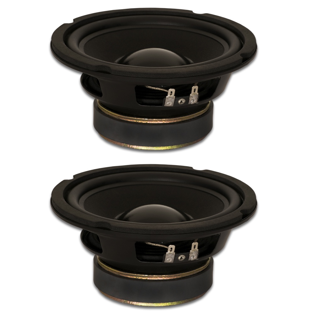 2 Goldwood Sound GW-6024 Rubber Surround 6.5" Woofers 170 Watts each 4ohm Replacement Speakers