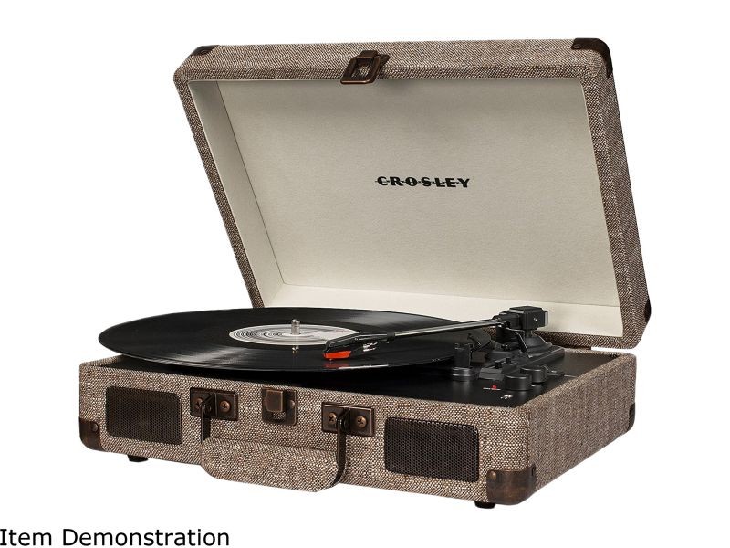 Crosley Cruiser Deluxe Portable Bluetooth Turntable, Havana, CR8005D-HA