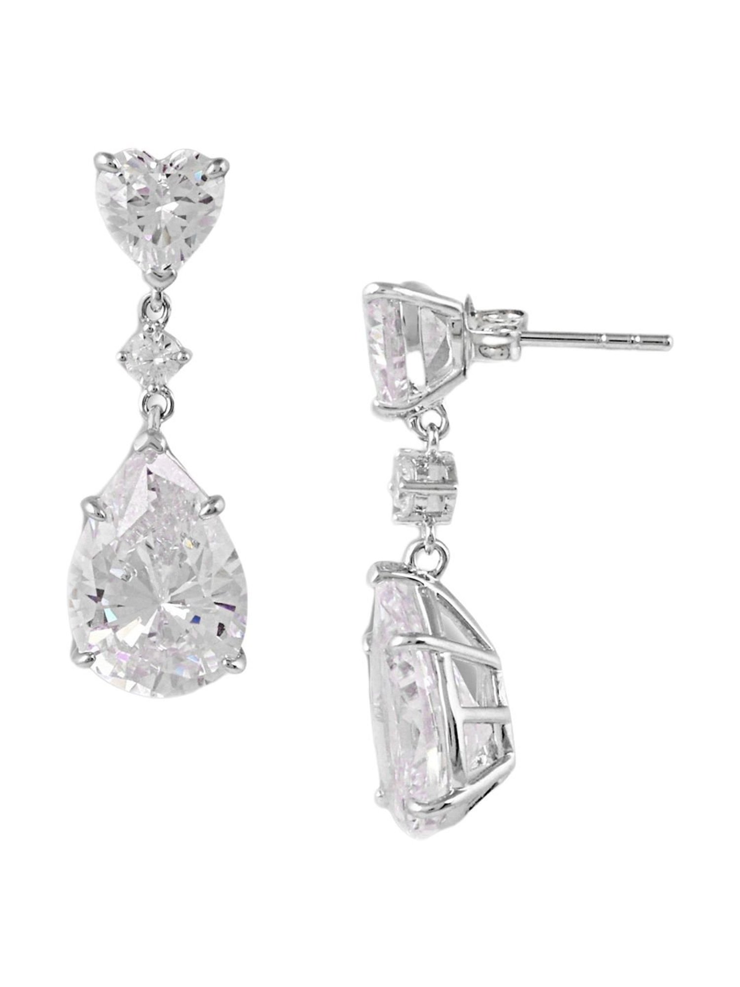 Clara 92.5 Sterling Silver Lily Earrings for Women