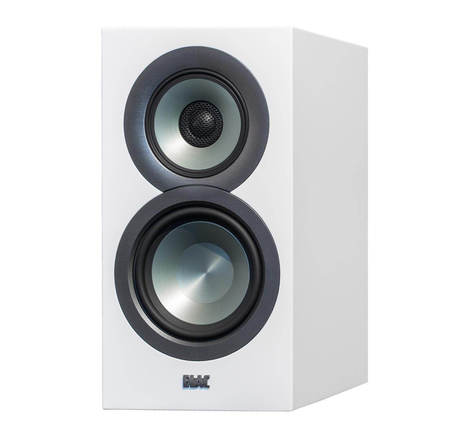 ELAC Uni-fi UB5 Slim Bookshelf Speaker (Finshed Satin White Cabinet, Pair)