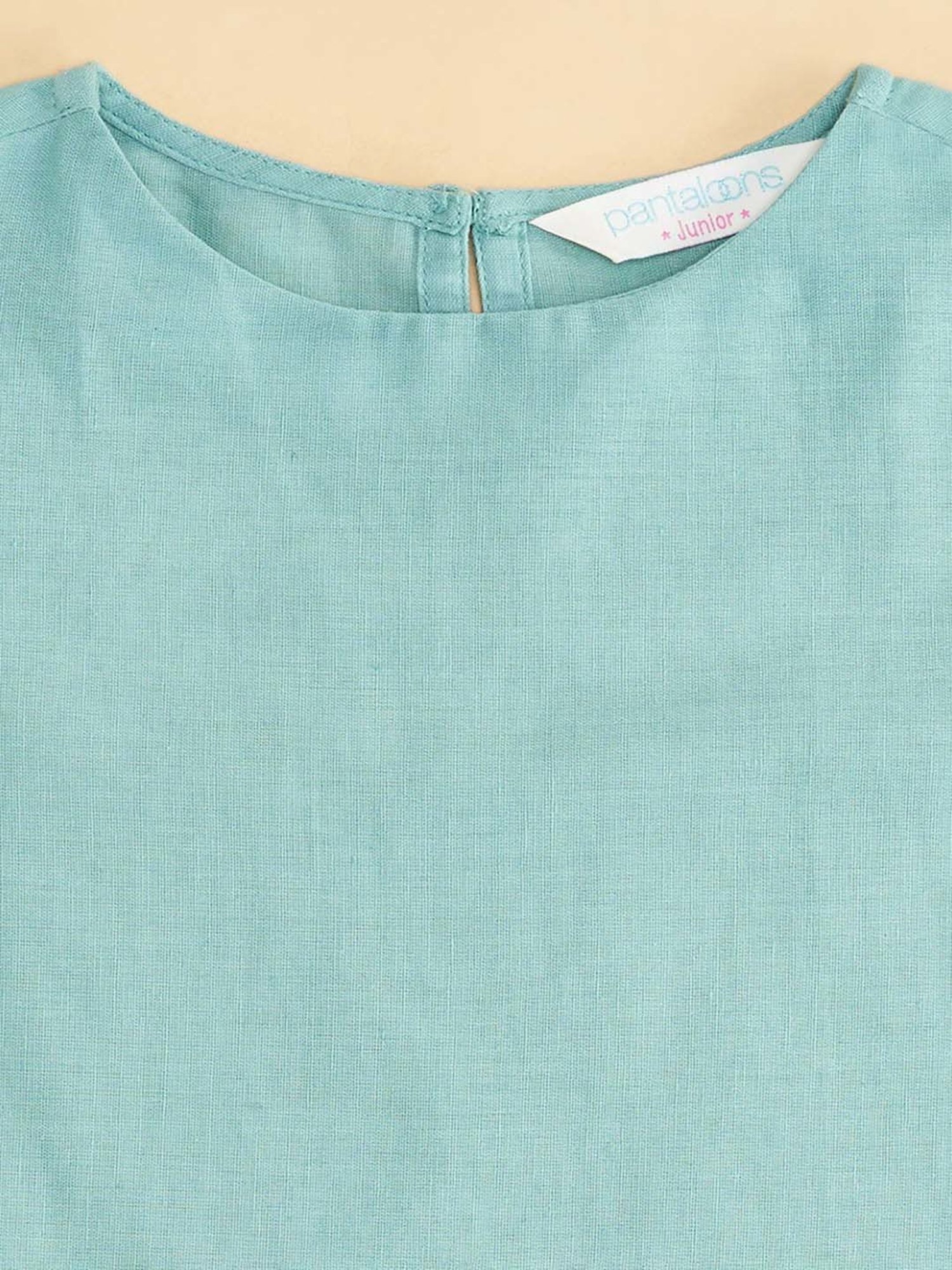 Akkriti by Pantaloons Kids Sage Green Cotton Floral Print Dress