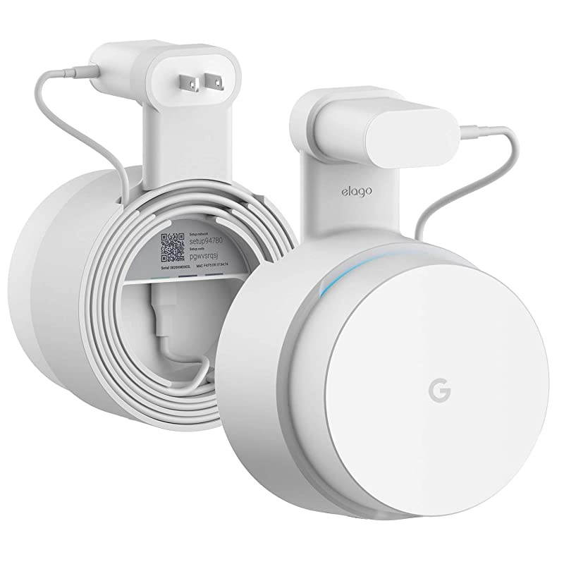Google WiFi Wall Mount Easy to InstallMove No Screws Needed Cable Management Space Saving Light Grey