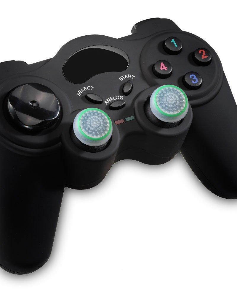 fosmon [set of 16] analog stick joystick controller performance thumb grips for ps4 | ps3 | xbox one | xbox 360 | wii u - assor