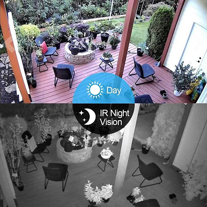Upgraded Series A  POE Camera 1080P IP Camera Outdoor Home Security Surveillance Camera Wired 65100ft Night Vision IP66 Waterproof Onvif Stabler Connection Compared with WiFi Cameras