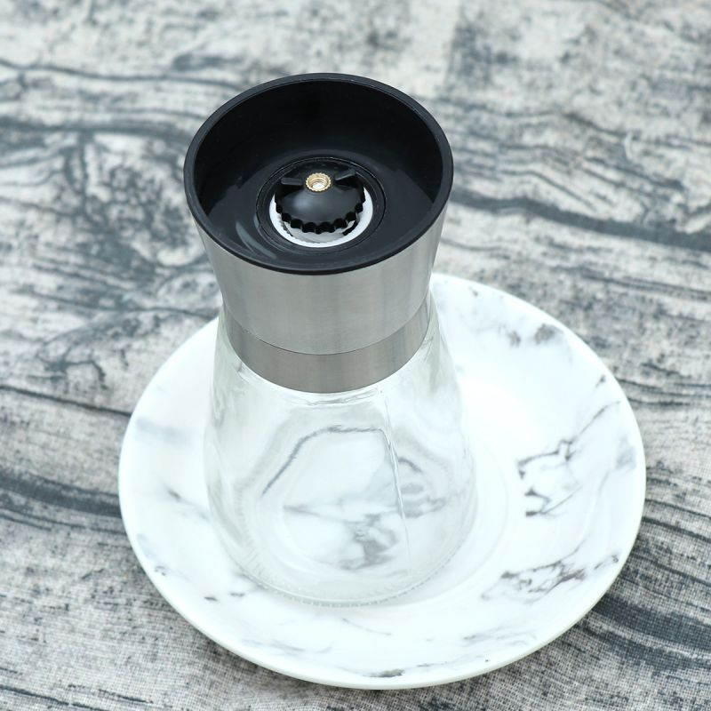 Premium Stainless Steel Salt and Pepper Grinder Handheld Pepper Mill 180ML (Pat Stomach Style)