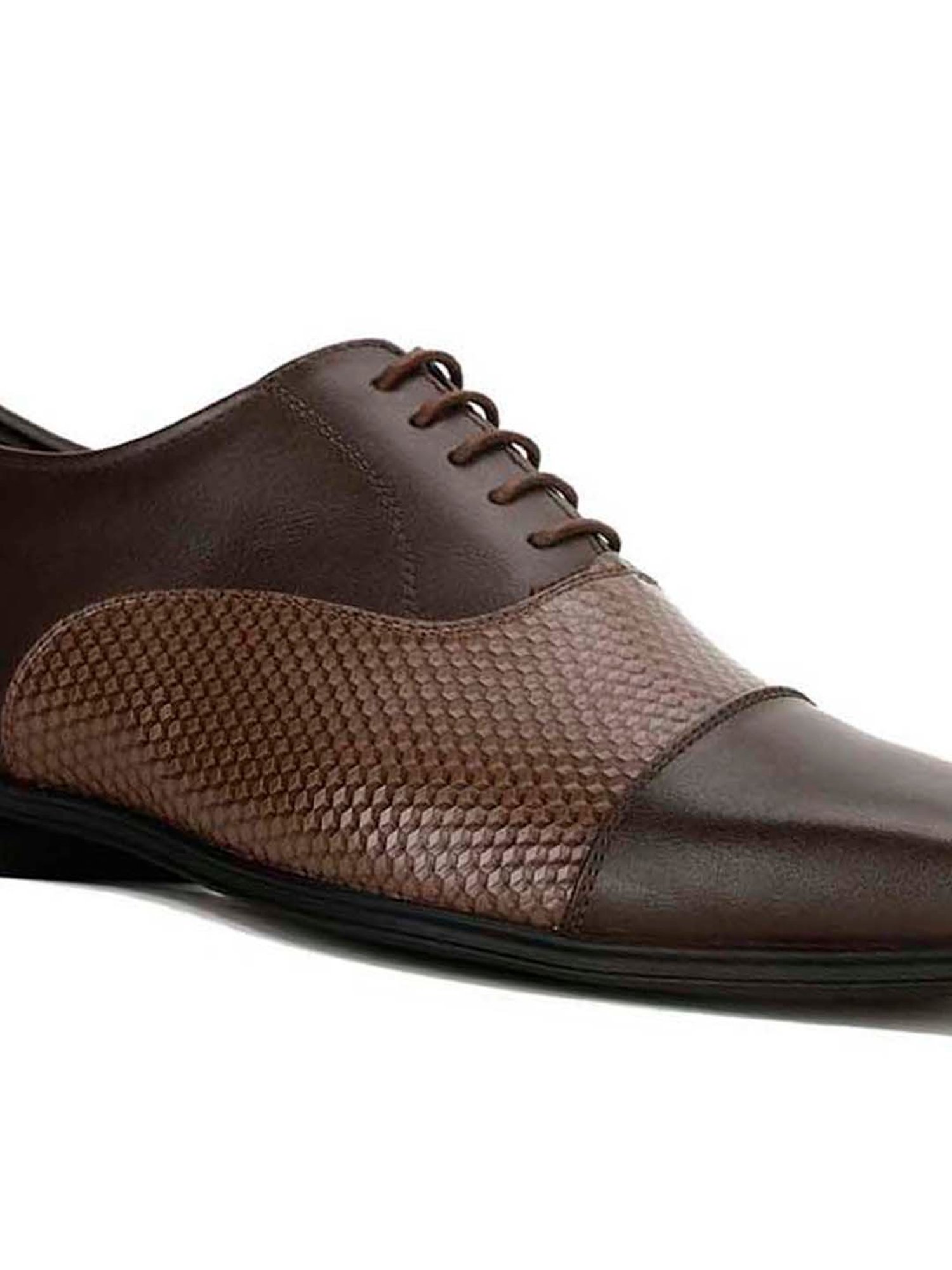 Bata Men's ROX E Brown Oxford Shoes