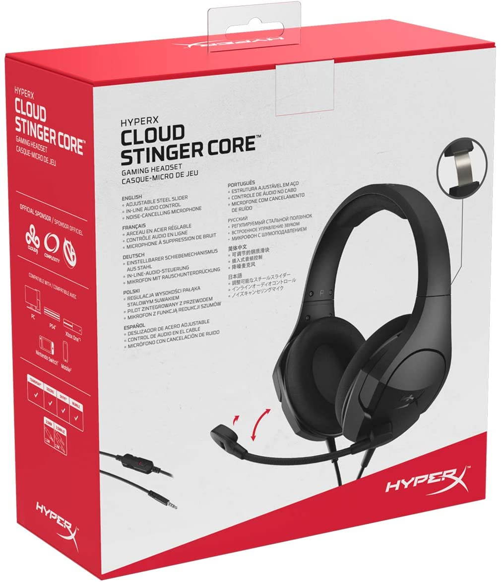 HyperX Cloud Stinger Core - Gaming Headset, for PC, Xbox One, PlayStation 4, Nintendo Switch, Lightweight, Over-Ear Wired Headset with Mic