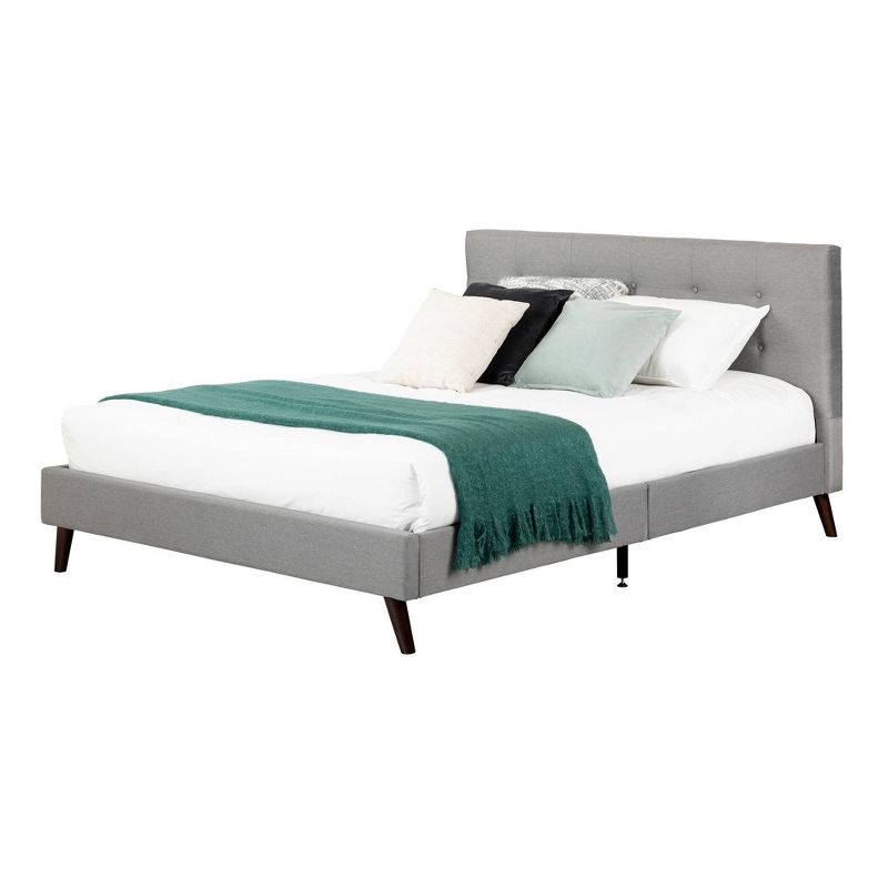 Full Fusion Complete Upholstered Bed  Medium Gray  - South Shore