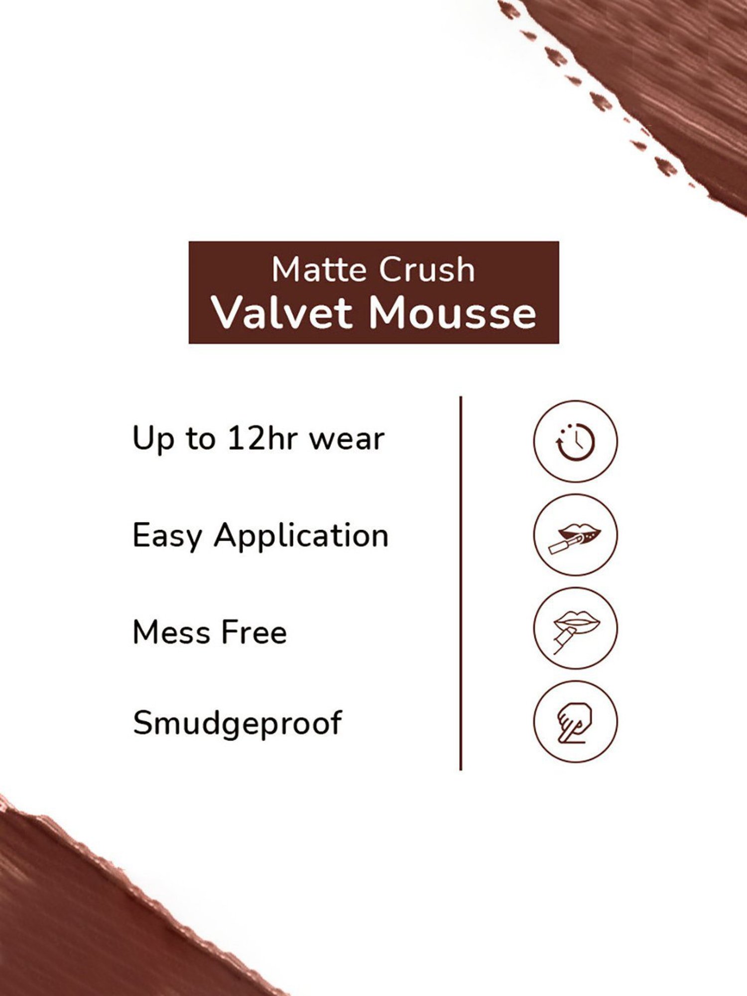 Matt Look Matte Crush Velvet Mousse Liquid Lipstick 15 Dark Chocolate - 10 ml
