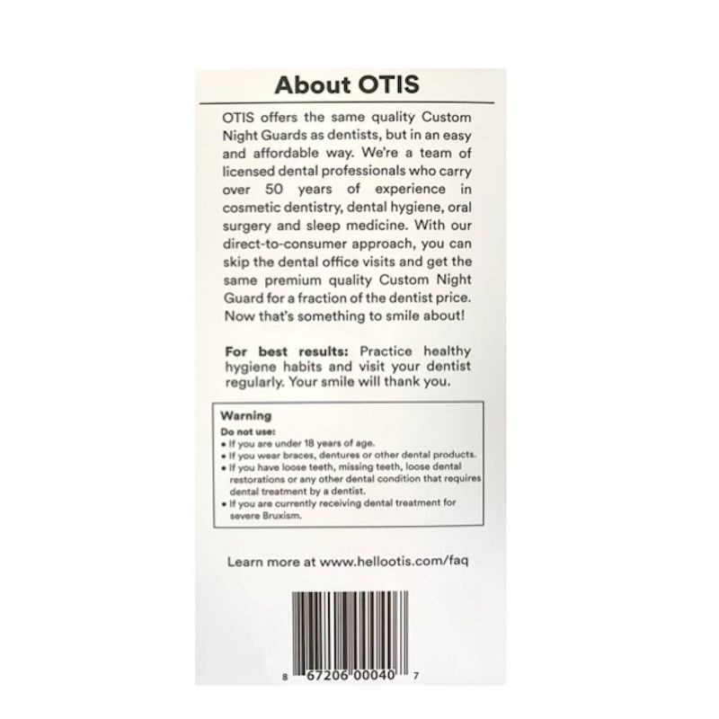 OTIS Dental Mail-Order Custom Night Guard Kit