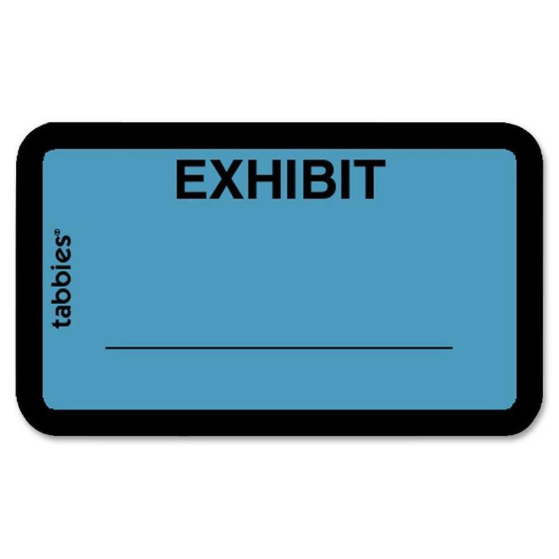 Tabbies Legal Exhibit Labels "Exhibit" 1-5/8"x1" 252/PK Blue 58091