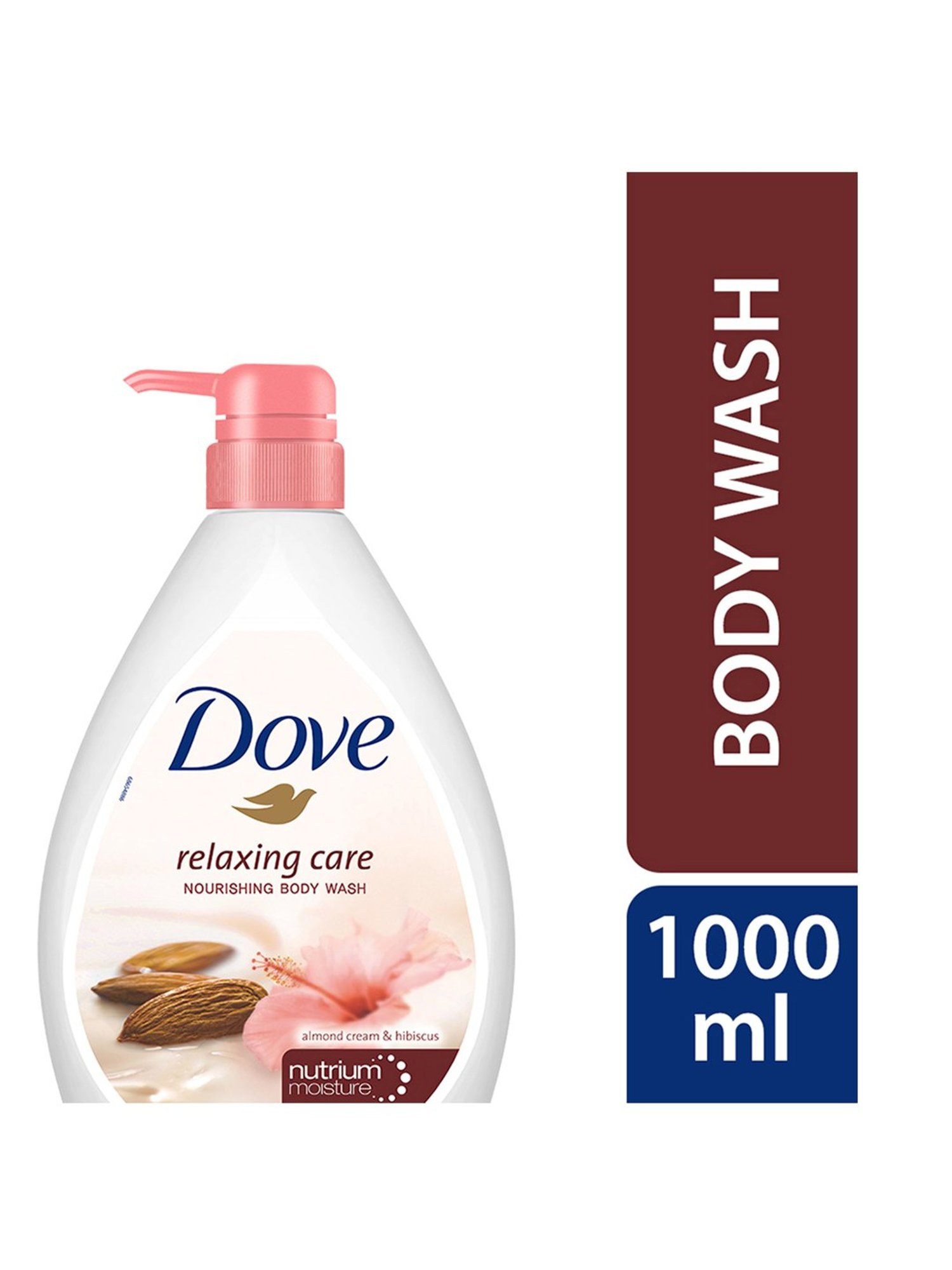 Dove Relaxing Care Almond Cream & Hibiscus Body Wash Pump Bottle - 1000 ml