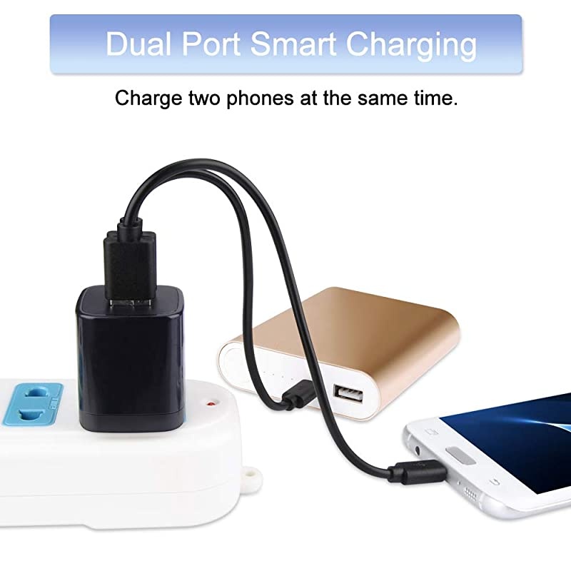 Wall Charger Box, 3Pack 2.1A Dual Charging Block Brick Power Adapter Cube for iPhone 12 Pro/Mini/Pro Max/SE/11/Xs Max/X, Samsung S21/S20 FE/Ultra 5G Note 21/20, LG, Google, Moto, Android Phone