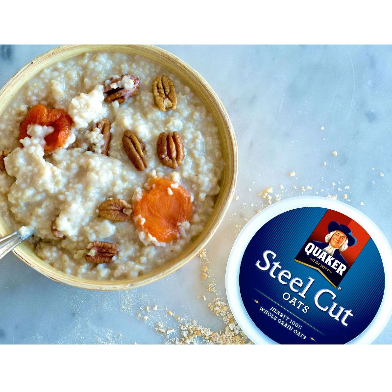 Quaker 100% Whole Grain Steel Cut Oats Canister - 30oz