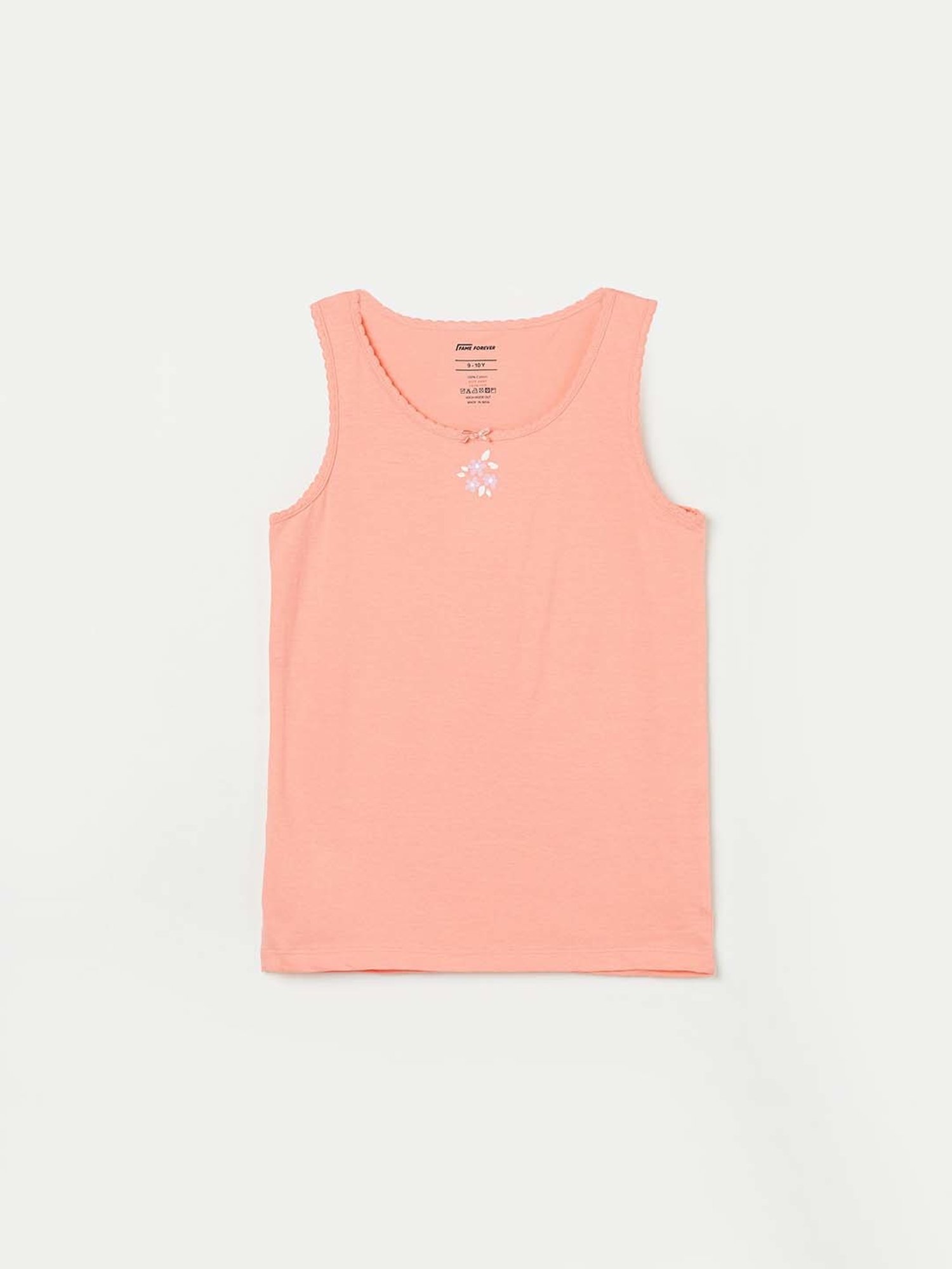 Fame Forever by Lifestyle Kids Multicolor Cotton Printed Tank (Pack of 3) - Assorted