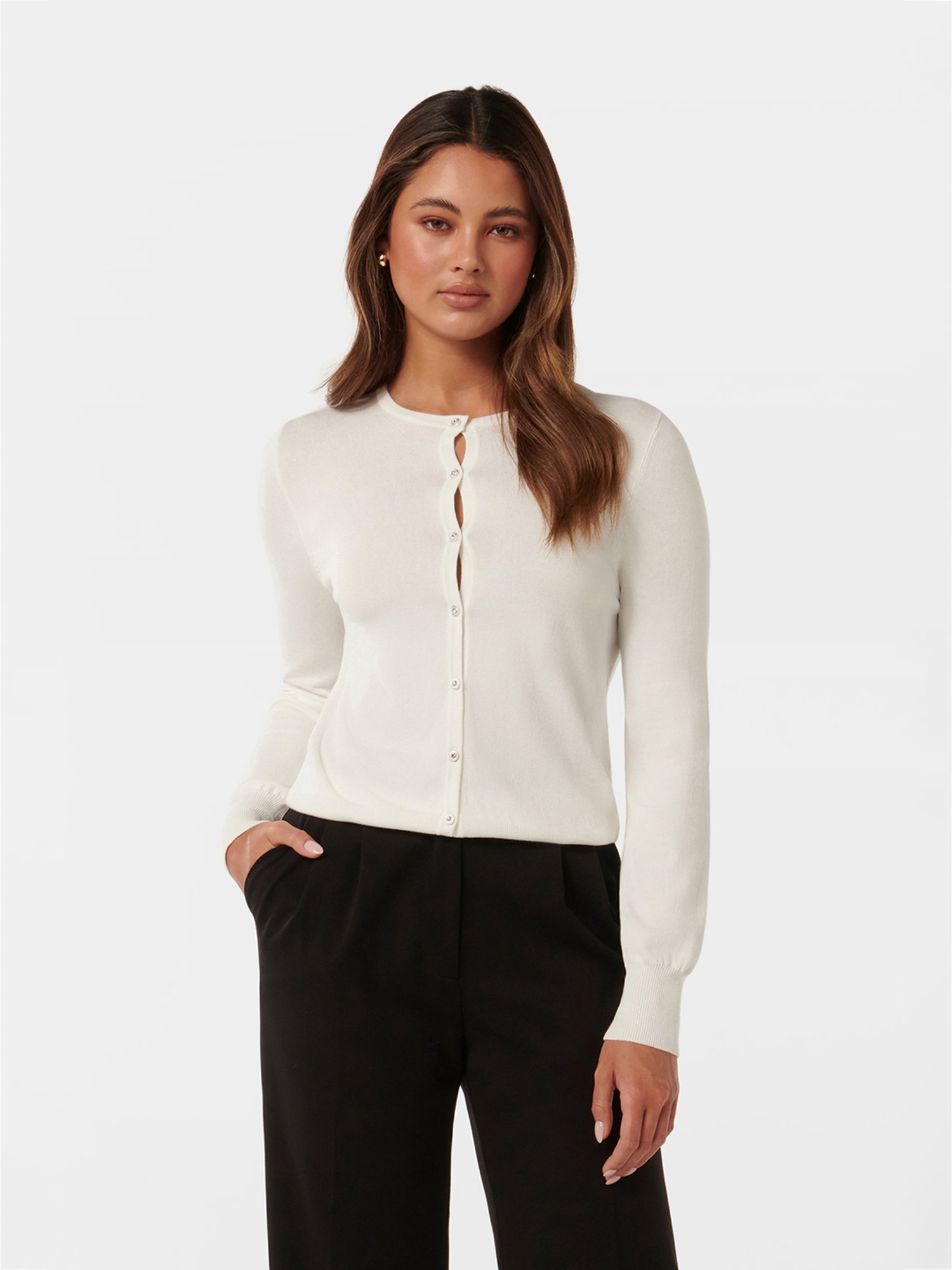 Forever New Morgan Basic Crew Knit Cardigan