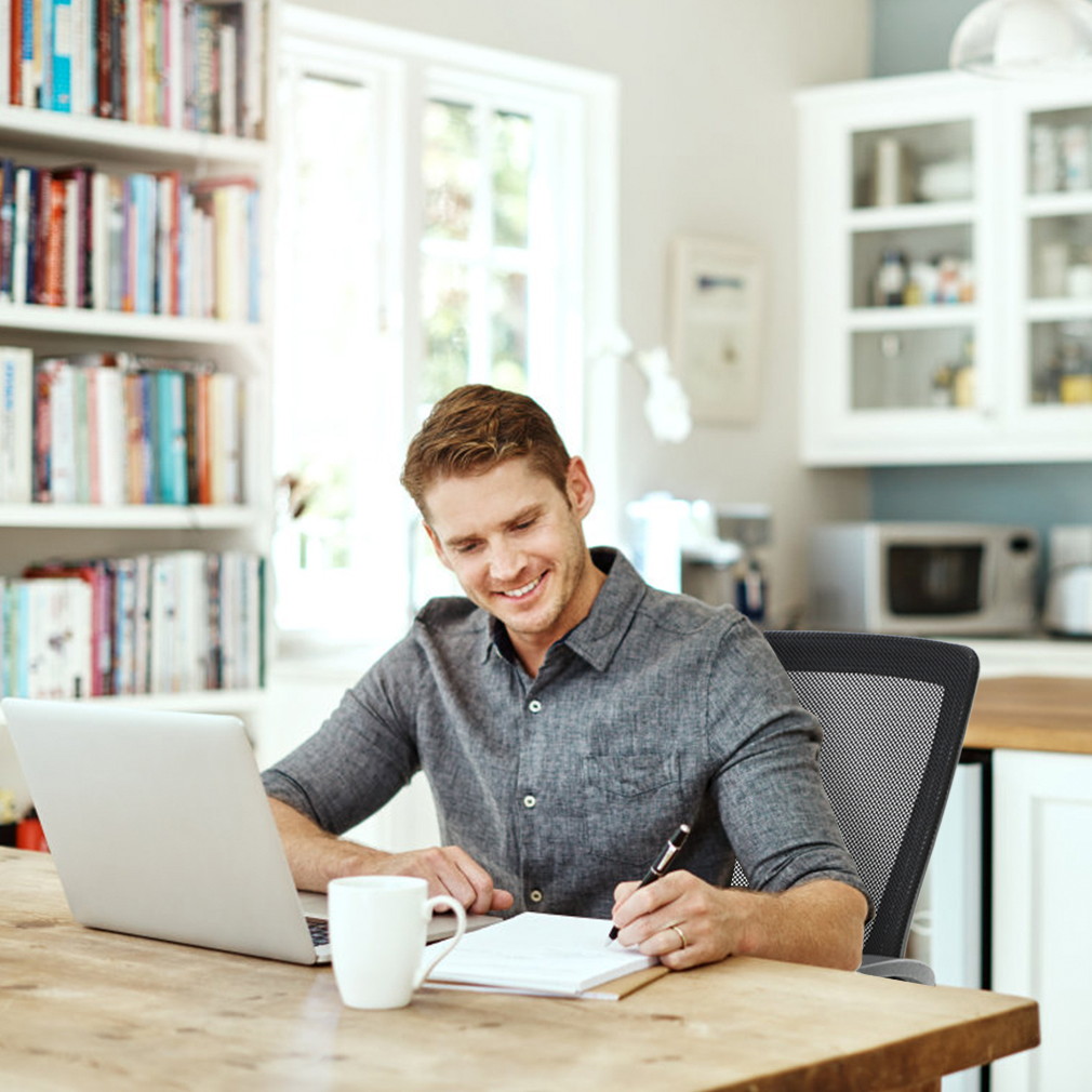 Office Chair Ergonomic Cheap Desk Chair Swivel Rolling Computer Chair Executive Lumbar Support Task Mesh chair Metal Base for Home&Office, Black