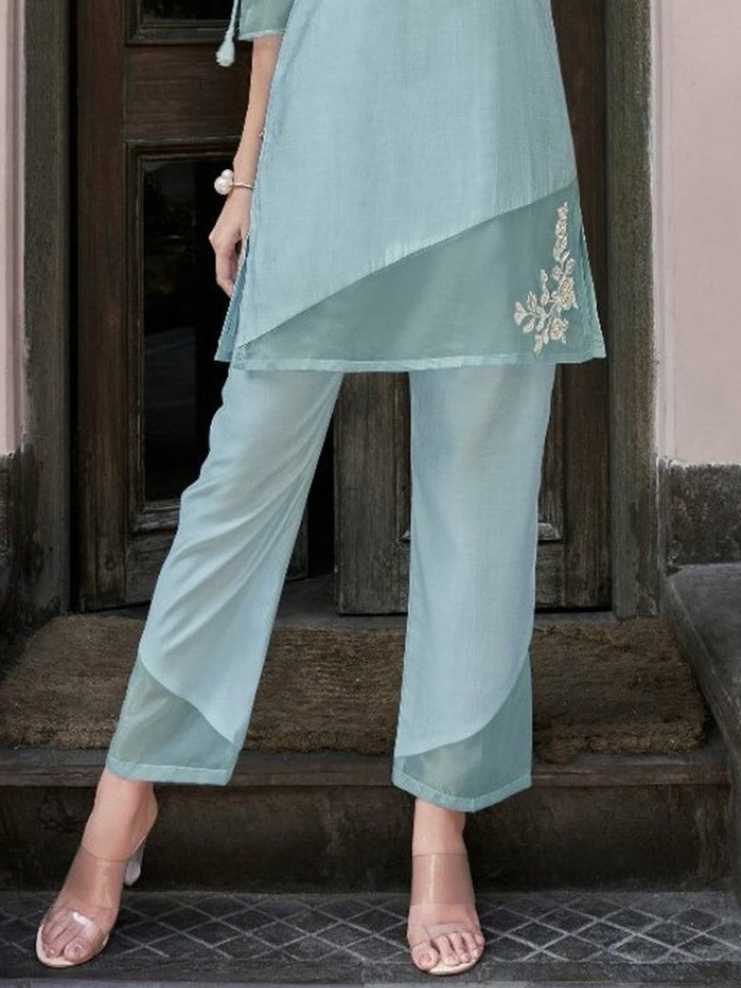 Autumnlane Tulip Sky Blue Kurta With Pant