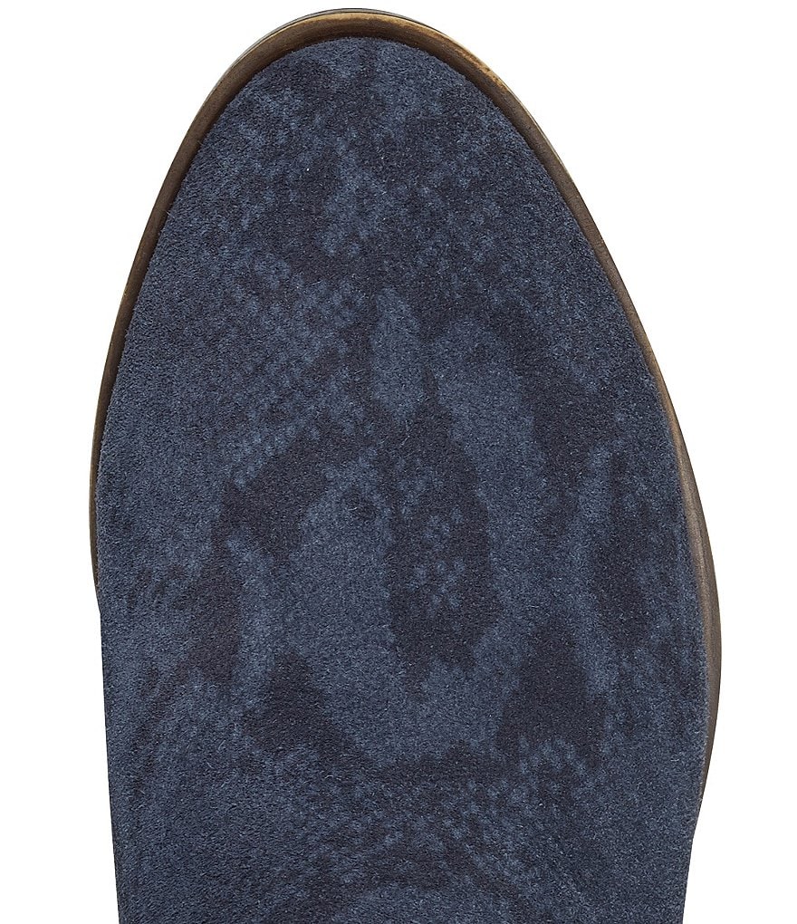 Lucky Brand Basel Printed Suede Side Zip Block Heel Ankle Booties