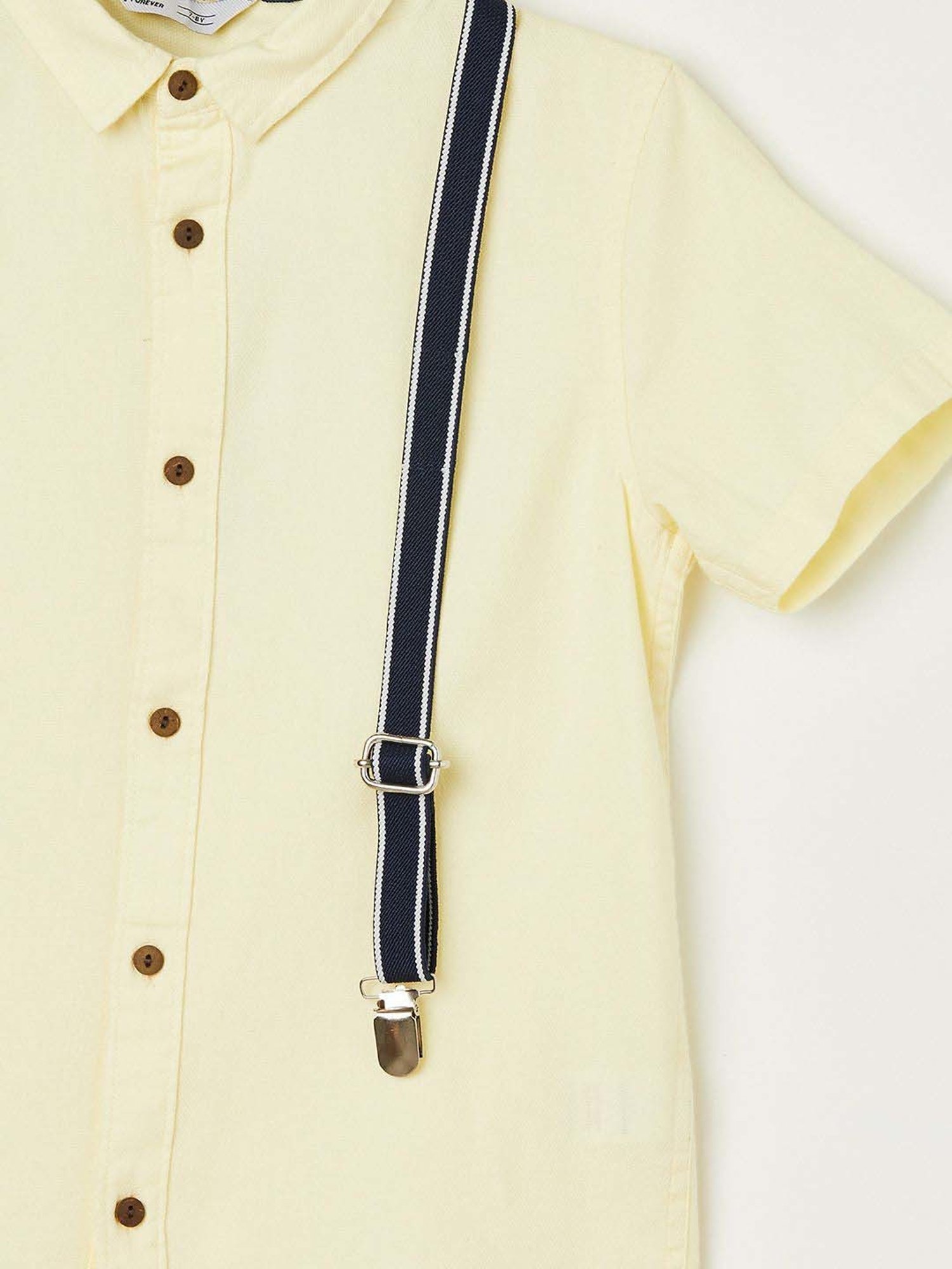 Fame Forever by Lifestyle Boys Yellow Cotton Regular Fit Shirt