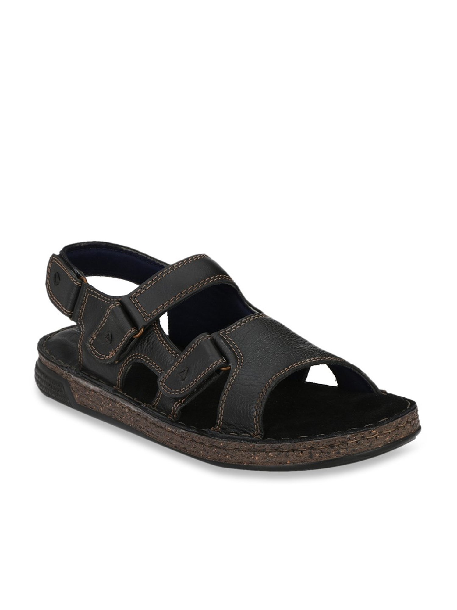 Delize Men's Black Floater Sandals