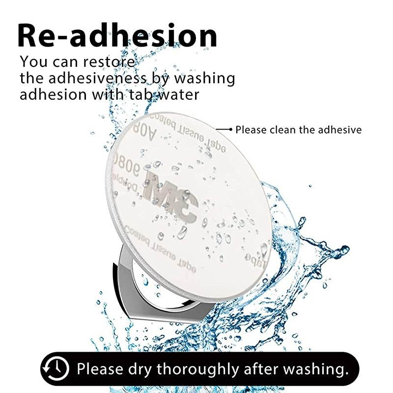 Three PackRing Phone Holder Grip for SmartphonesTabletsPads Marble