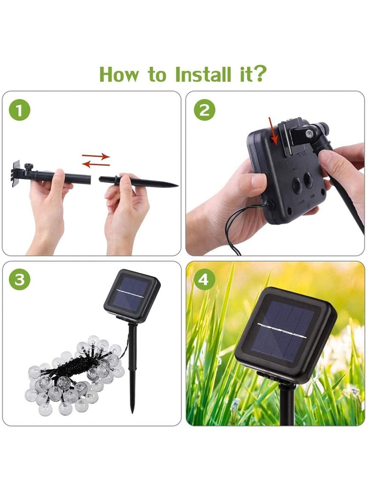 Xergy Solar Powered Led String Light for Outdoor Decoration (Solar Crystal Balls)