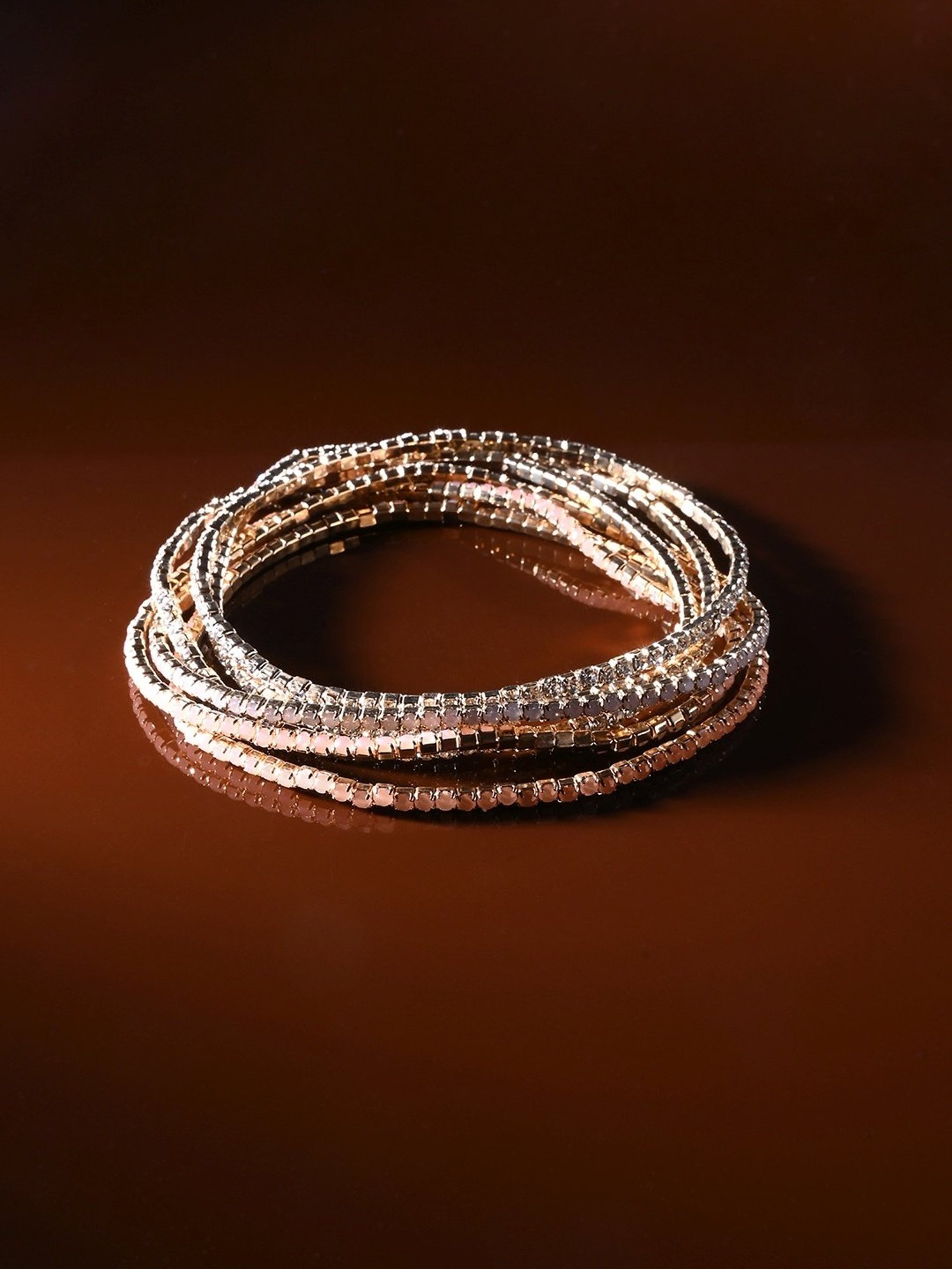 Accessorize London Multi Sparkle Stretch Bracelet - Set of 6