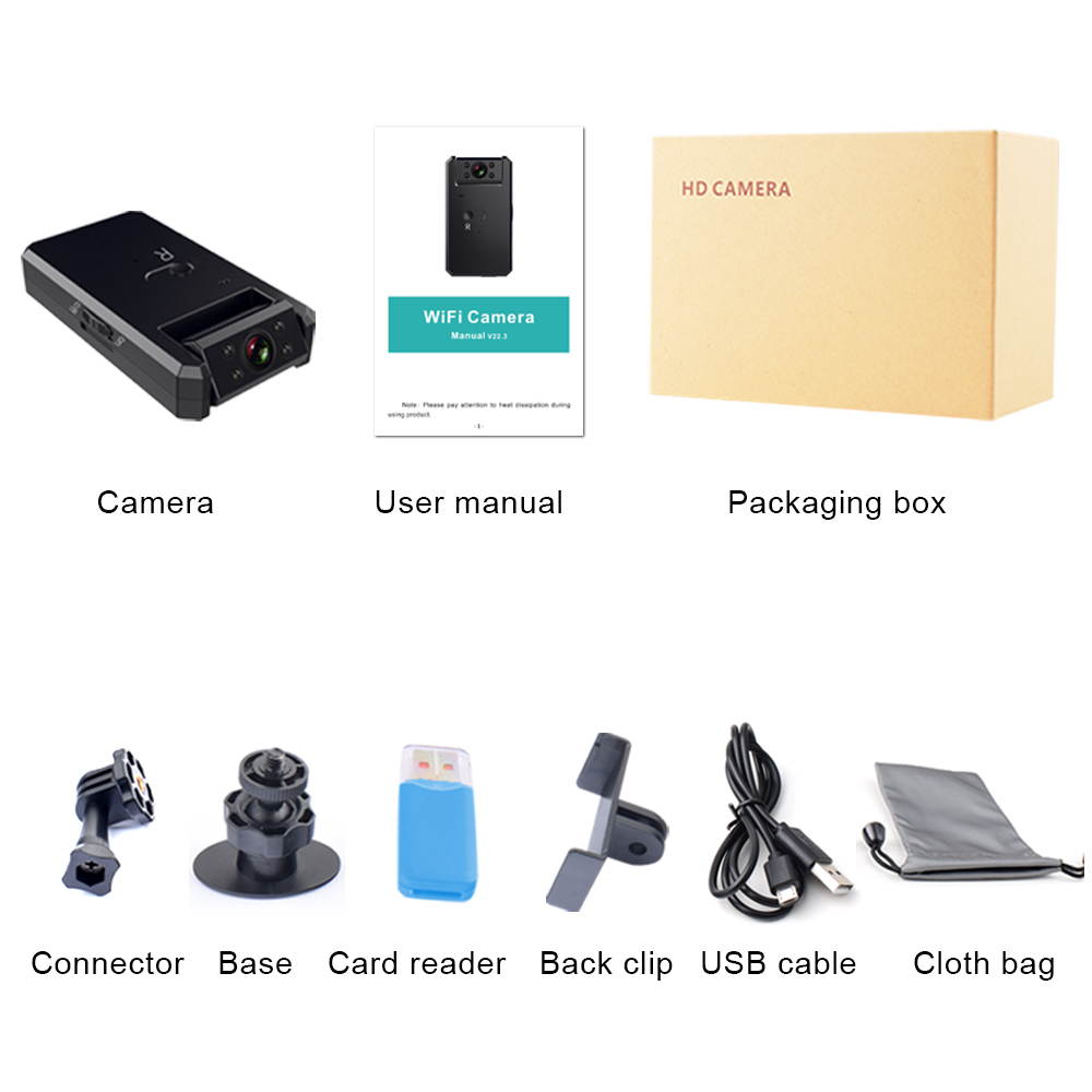 4K Mini Camera WiFi Smart Wireless Camcorder IP Hotspot HD Night Vision Video Micro Small Cam Motion Detection Vlog Espia