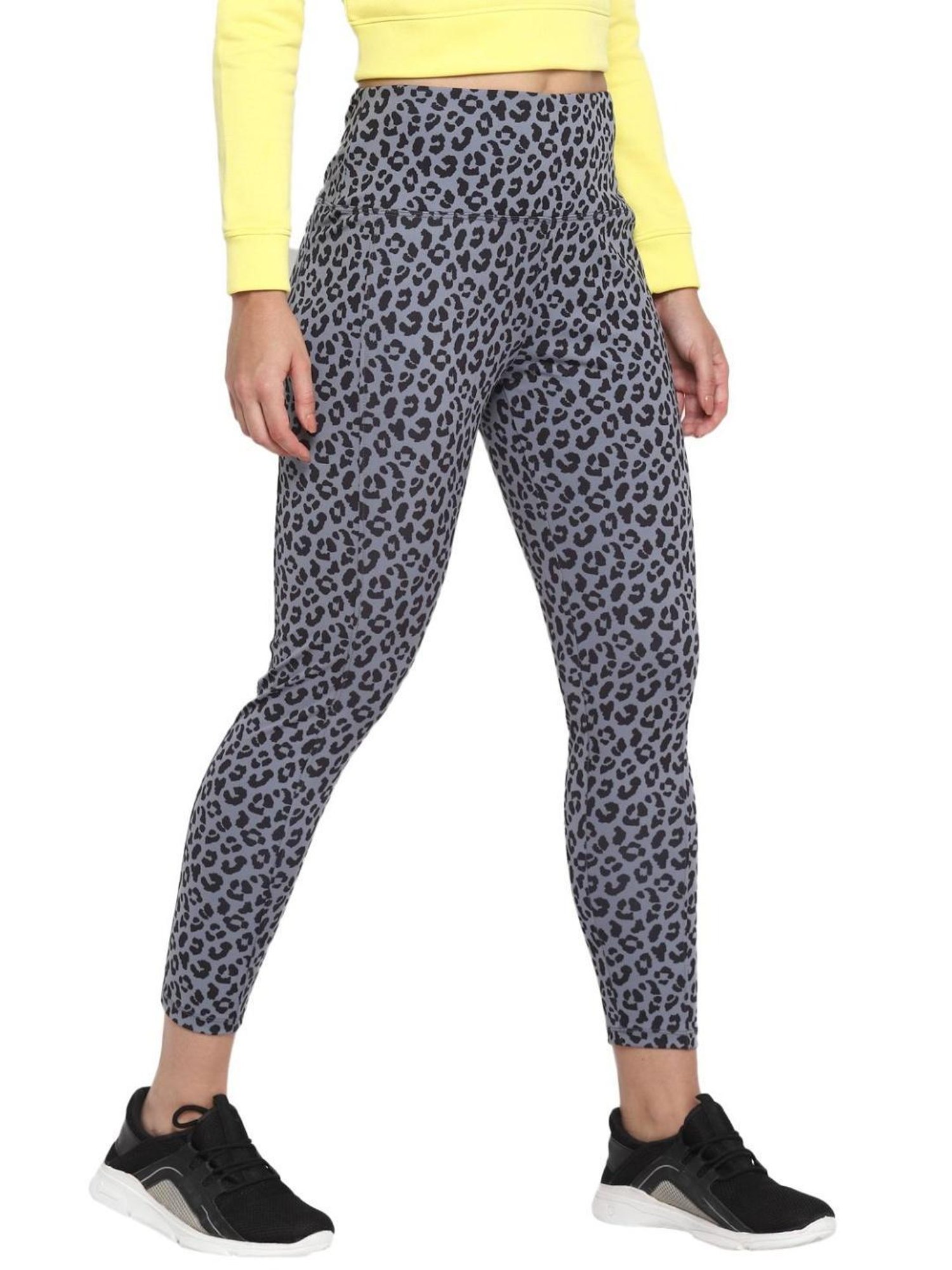 OFF LIMITS Grey Animal Print Tights